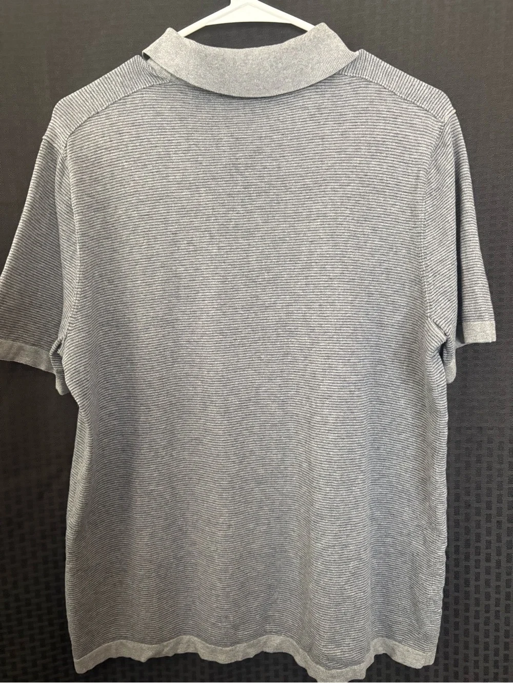 Banana Republic Men's Heathered Light Blue Polo